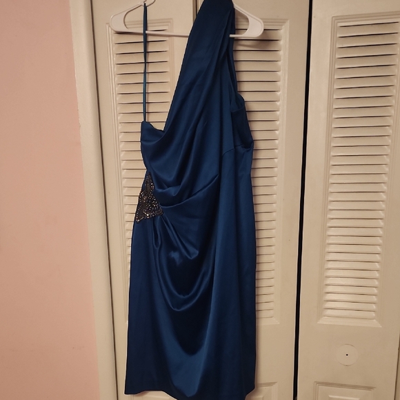 Eliza J Dresses & Skirts - Eliza J Blue One Shoulder Dress